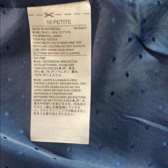 Navy Blue Tailored Jacket size 10P NWT blazer - Picture 8 of 9